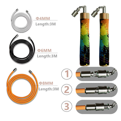 Gym Weight Jump Rope Crossfit Rope Bodybuilding Man Creative Graffiti Professional Sport Jumping Ropes Adjustable Fitness