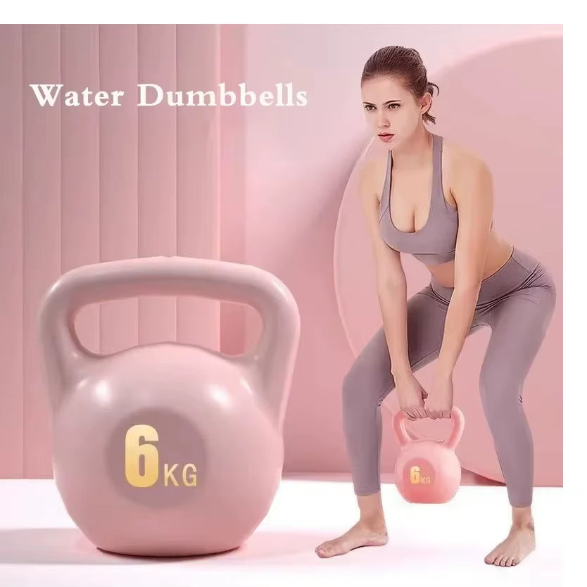 Adjustable Dumbbell Home Fitness Gym Exercise Equipment 2/4/6/8Kg Water Kettlebell Squat Trainer Tool for Training Buttock