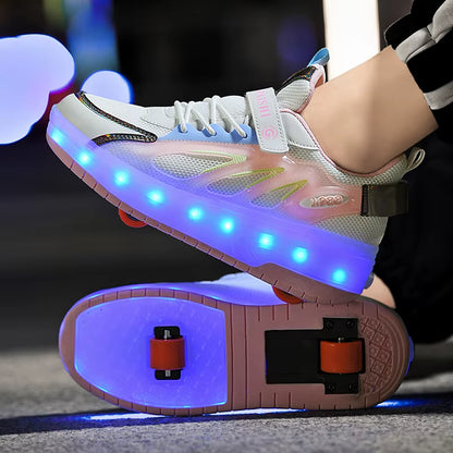 Roller Skates Sneakers for Children 2024 Sports Shoes for Boys Retractable Skates with Removable Sheels Unisex