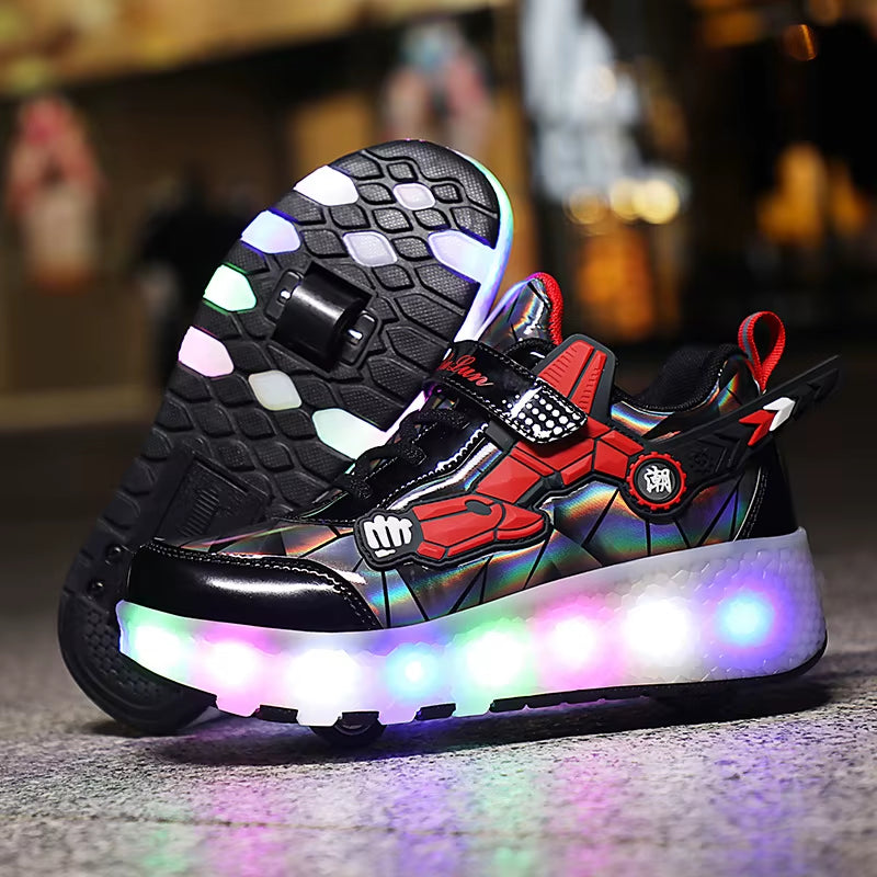 Roller Skates Sneakers for Children 2024 Sports Shoes for Boys Retractable Skates with Removable Sheels Unisex