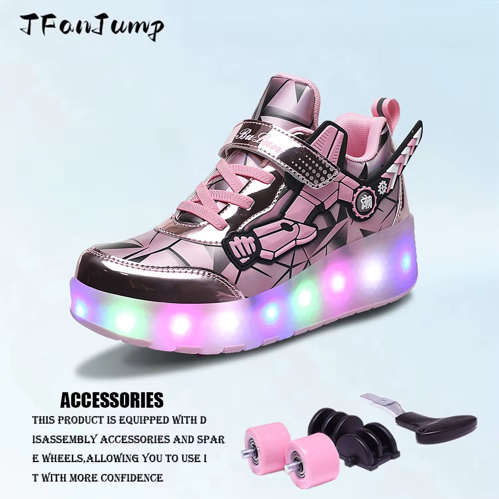 Roller Skates Sneakers for Children 2024 Sports Shoes for Boys Retractable Skates with Removable Sheels Unisex