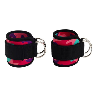 2PCS Ankle Straps Cable Double D-Ring Ankle Cuffs for Gym Workouts Glutes Legs Strength Extensions Training Brace Support Sport
