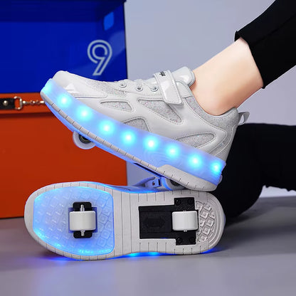 Roller Skates Sneakers for Children 2024 Sports Shoes for Boys Retractable Skates with Removable Sheels Unisex