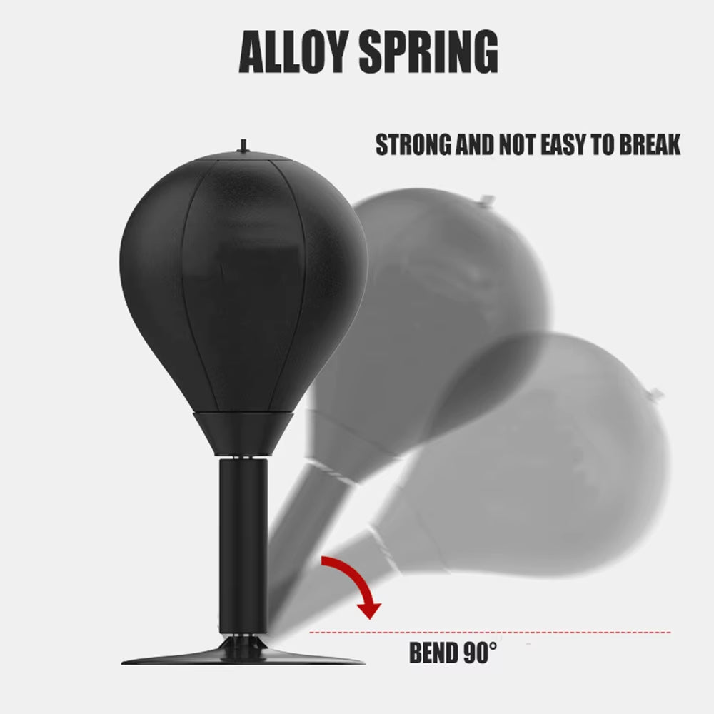 Stress Relief Boxing Bag Suction Cup Base Speed Ball Inflatable Foam Spring Fighting Speed Reflex Training Fitness Equipment