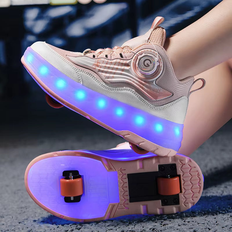 Roller Skates Sneakers for Children 2024 Sports Shoes for Boys Retractable Skates with Removable Sheels Unisex