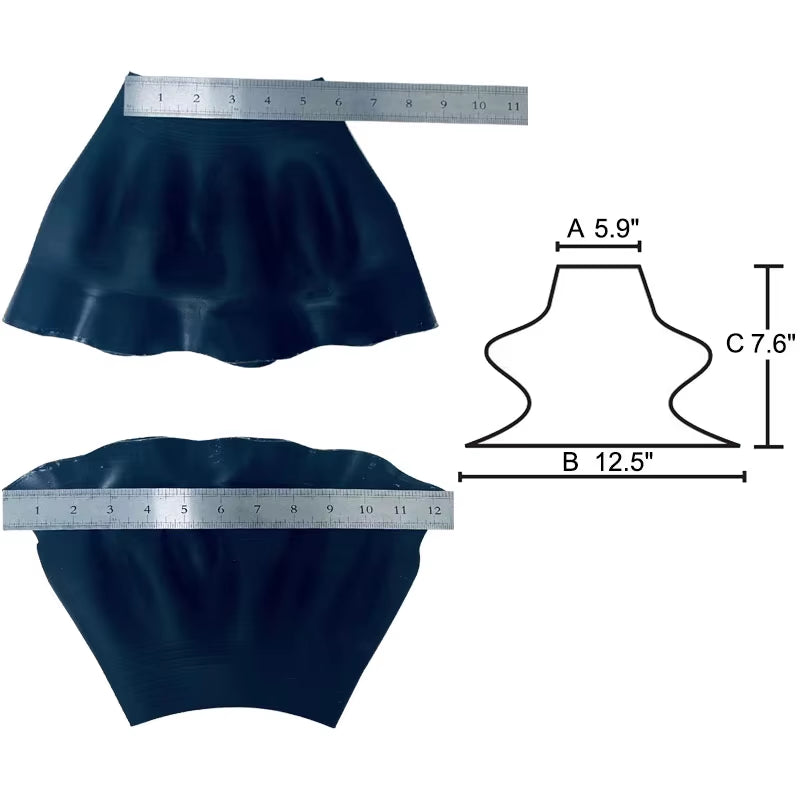 Bellows Latex Neck Seal for Drysuit Trimmable Dry Top Cags Neck Seal Replacement Repair Gasket