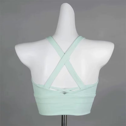 Shockproof High-Intensity Exercise Fitness Bra All-In-One Cup Running Gathered Yoga Beauty Back Breathable Sports Bra for Women
