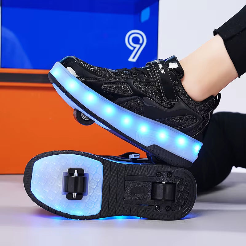 Roller Skates Sneakers for Children 2024 Sports Shoes for Boys Retractable Skates with Removable Sheels Unisex