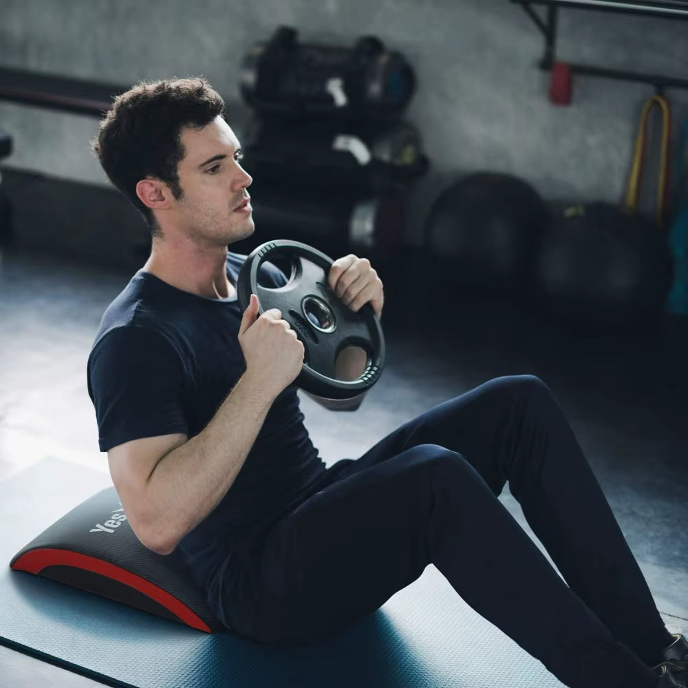 Ab Exercise Mat Tailbone & No Tailbone, Foldable Abdominal Sit up Support Pad, Abs Workout Equipment for Core Training and Lowe