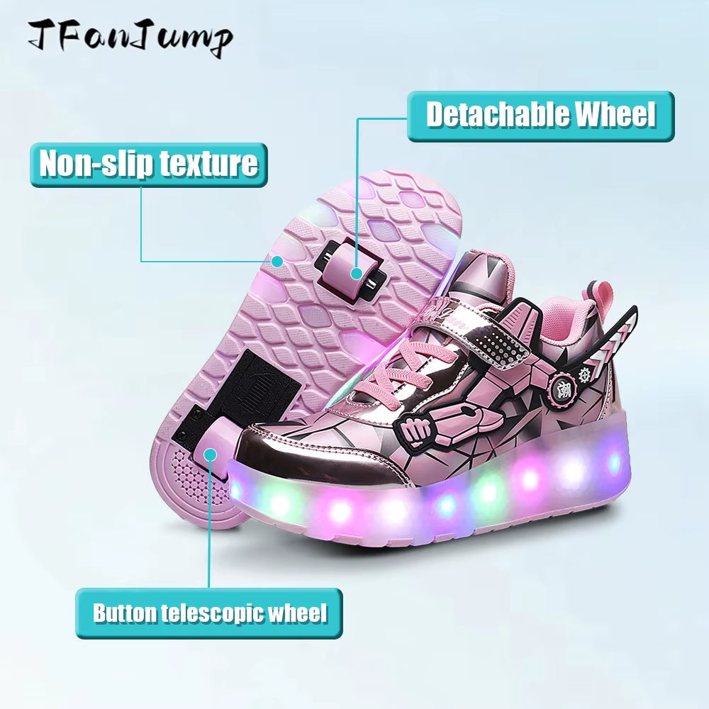 Roller Skates Sneakers for Children 2024 Sports Shoes for Boys Retractable Skates with Removable Sheels Unisex