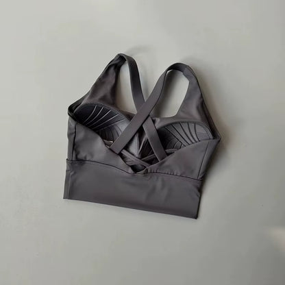 Shockproof High-Intensity Exercise Fitness Bra All-In-One Cup Running Gathered Yoga Beauty Back Breathable Sports Bra for Women