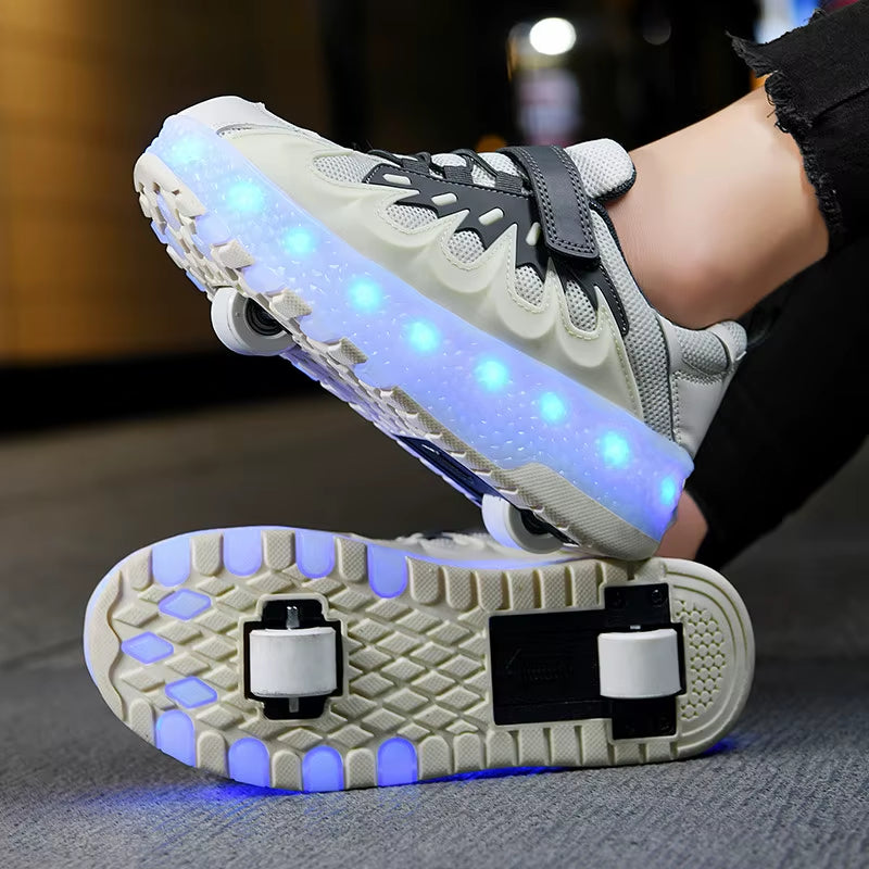 Roller Skates Sneakers for Children 2024 Sports Shoes for Boys Retractable Skates with Removable Sheels Unisex