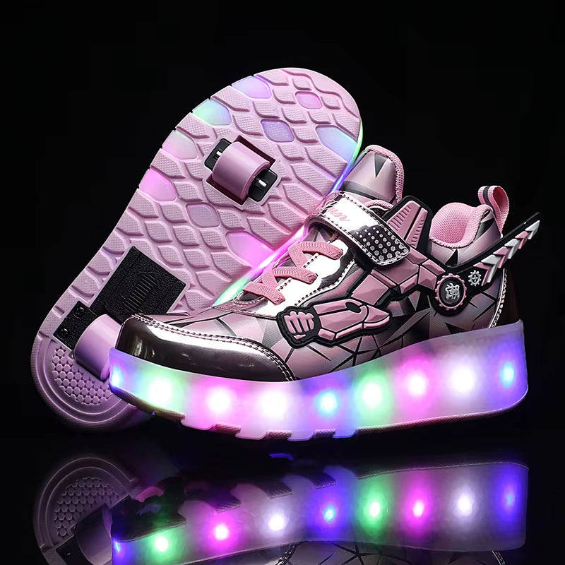Roller Skates Sneakers for Children 2024 Sports Shoes for Boys Retractable Skates with Removable Sheels Unisex