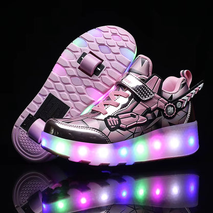 Roller Skates Sneakers for Children 2024 Sports Shoes for Boys Retractable Skates with Removable Sheels Unisex