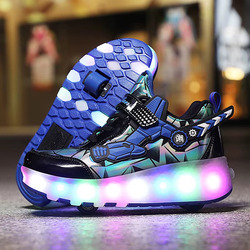 Roller Skates Sneakers for Children 2024 Sports Shoes for Boys Retractable Skates with Removable Sheels Unisex