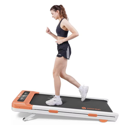 3.0HP Raceable Walking Pad under Desk Treadmill with 9% Incline Adjustable Speed 1-6KM/H LCD Screen Display 136KG Load for Home