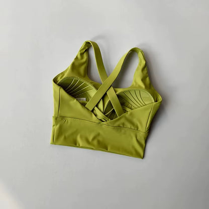 Shockproof High-Intensity Exercise Fitness Bra All-In-One Cup Running Gathered Yoga Beauty Back Breathable Sports Bra for Women