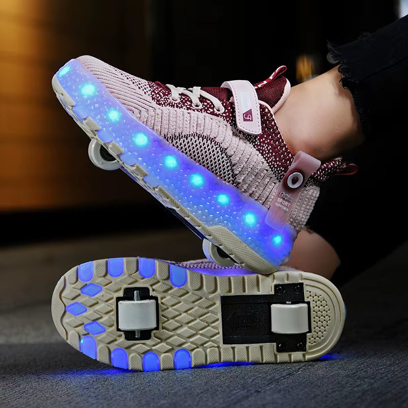 Roller Skates Sneakers for Children 2024 Sports Shoes for Boys Retractable Skates with Removable Sheels Unisex