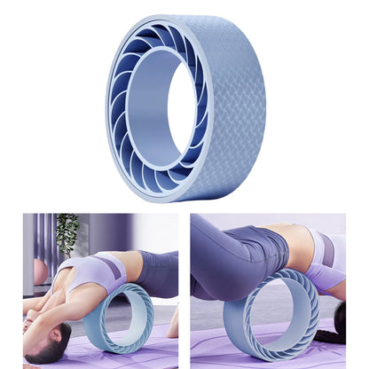Yoga Pilates Circle Yoga Roller Ring Wheel Yoga Circle Exercise Gymnastic Poses Back Bendsfor Gymnastic Deep Tissue Massage Blue