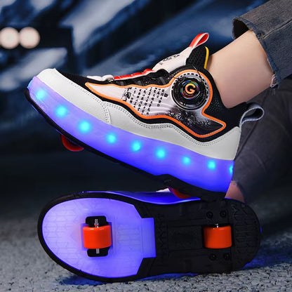 Roller Skates Sneakers for Children 2024 Sports Shoes for Boys Retractable Skates with Removable Sheels Unisex