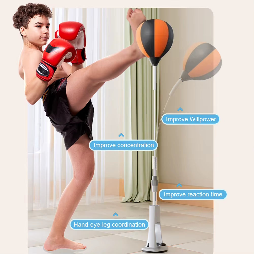 Punching Reflex Ball Set with Stand Boxing Equipment Height Adjustable for Training Boxing Stress Relief & Fitness