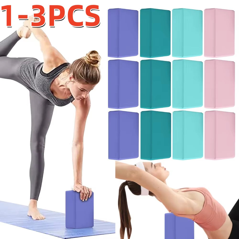 1-3Pcs Yoga Blocks Supportive Lightweight Odor Resistant Yoga Essentials for Yoga EVA Foam Brick for Beginners Yogis Pilates