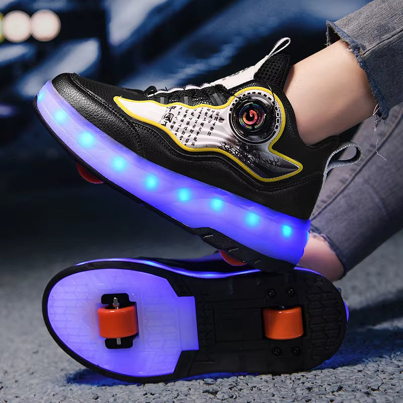 Roller Skates Sneakers for Children 2024 Sports Shoes for Boys Retractable Skates with Removable Sheels Unisex