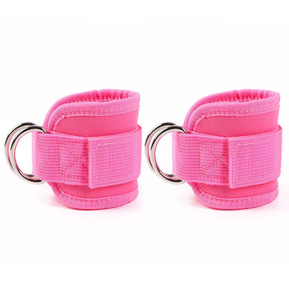 2PCS Ankle Straps Cable Double D-Ring Ankle Cuffs for Gym Workouts Glutes Legs Strength Extensions Training Brace Support Sport