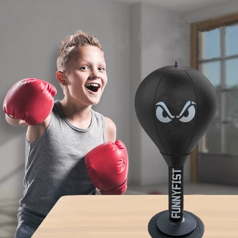 Stress Relief Boxing Bag Suction Cup Base Speed Ball Inflatable Foam Spring Fighting Speed Reflex Training Fitness Equipment