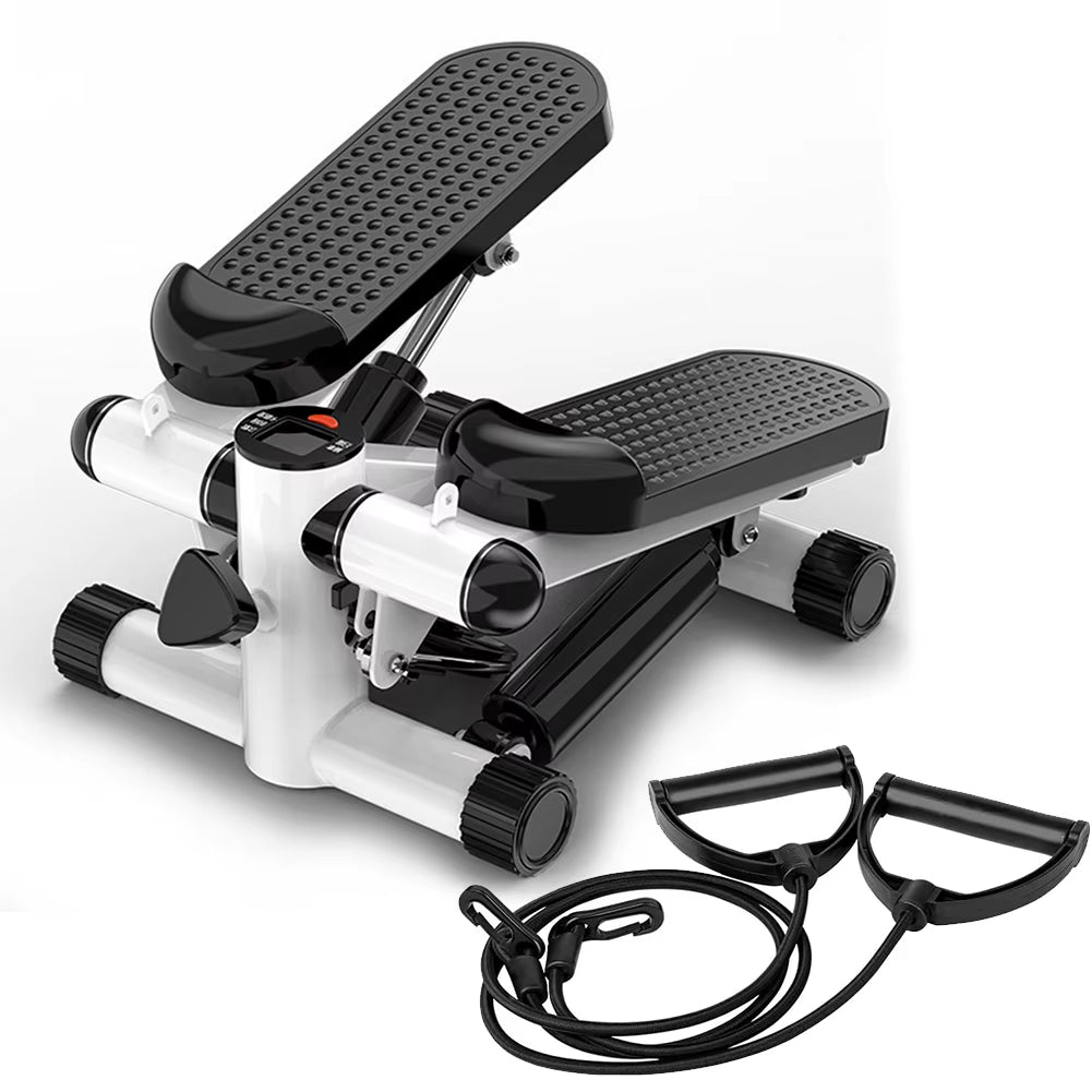 Mini Stepper Pedal Stepper Max 120Kg Fitness Stepper LED Display Slimming Treadmill with Pull Rope Exercise Equipment