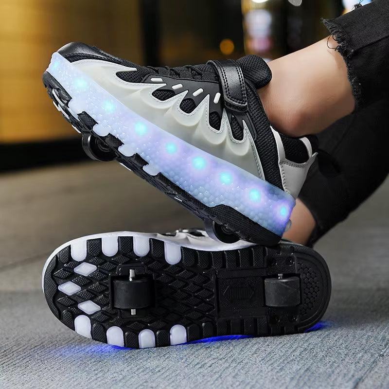 Roller Skates Sneakers for Children 2024 Sports Shoes for Boys Retractable Skates with Removable Sheels Unisex