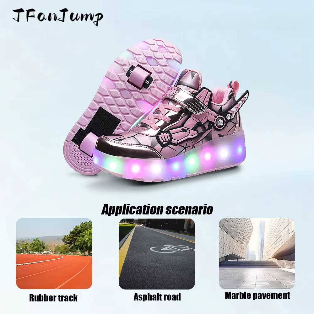 Roller Skates Sneakers for Children 2024 Sports Shoes for Boys Retractable Skates with Removable Sheels Unisex