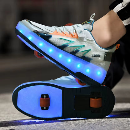 Roller Skates Sneakers for Children 2024 Sports Shoes for Boys Retractable Skates with Removable Sheels Unisex