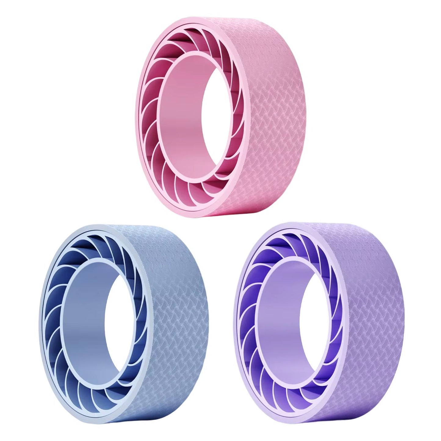 Yoga Pilates Circle Yoga Roller Ring Wheel Yoga Circle Exercise Gymnastic Poses Back Bendsfor Gymnastic Deep Tissue Massage Blue