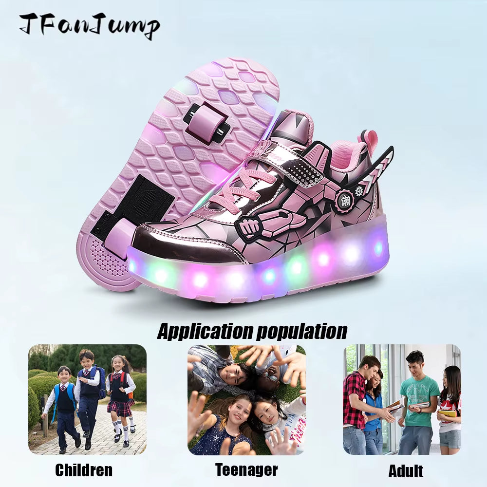 Roller Skates Sneakers for Children 2024 Sports Shoes for Boys Retractable Skates with Removable Sheels Unisex