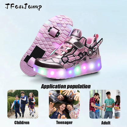 Roller Skates Sneakers for Children 2024 Sports Shoes for Boys Retractable Skates with Removable Sheels Unisex
