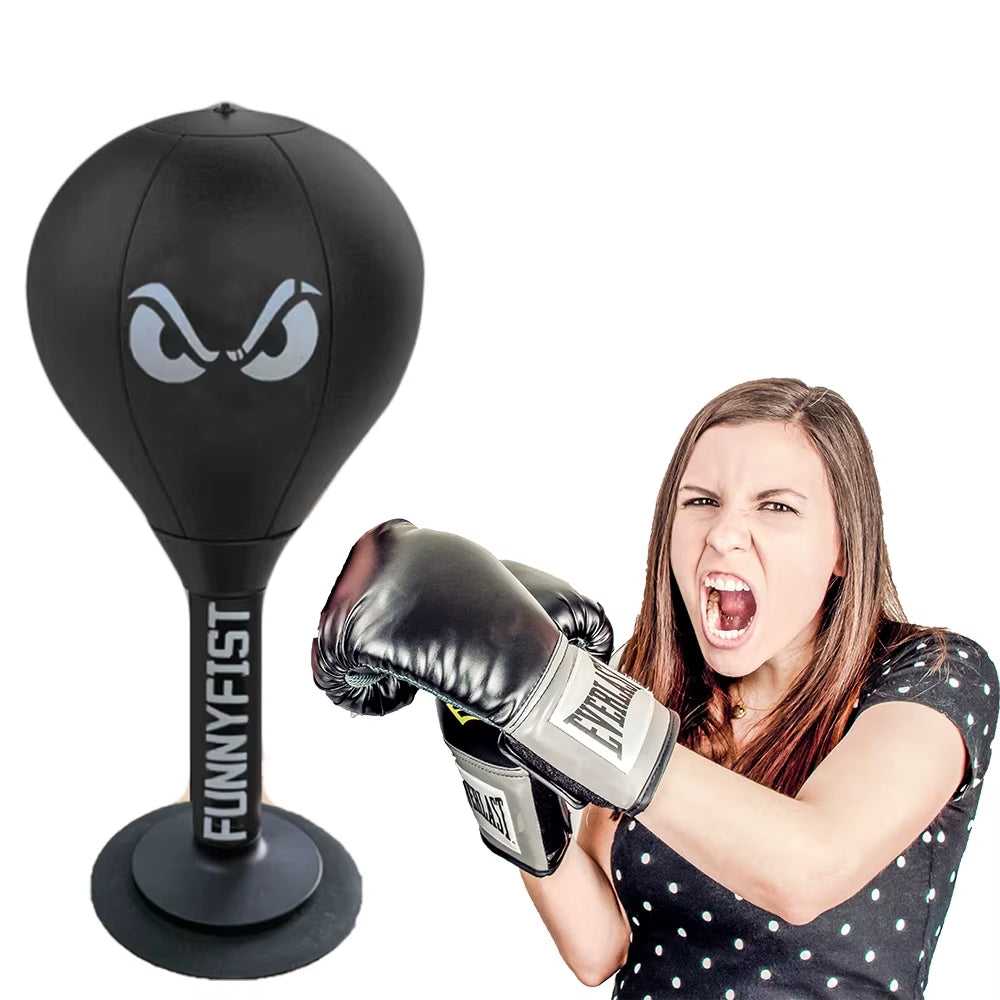 Stress Relief Boxing Bag Suction Cup Base Speed Ball Inflatable Foam Spring Fighting Speed Reflex Training Fitness Equipment