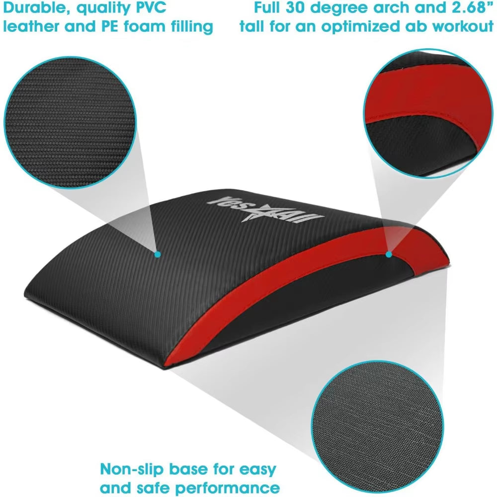 Ab Exercise Mat Tailbone & No Tailbone, Foldable Abdominal Sit up Support Pad, Abs Workout Equipment for Core Training and Lowe